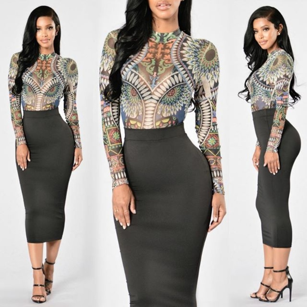 Olive Oil Skirt (Black)- Fashion Nova